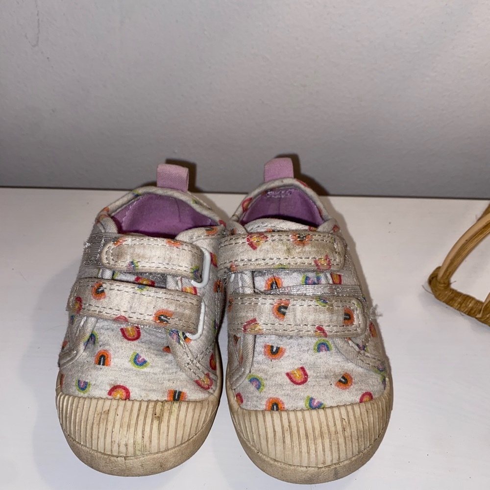 Cat & Jack Cream Sneakers with Textured Toe Cap